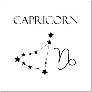 Capricorn Zodiac Horoscope Constellation Sign Posters and Art